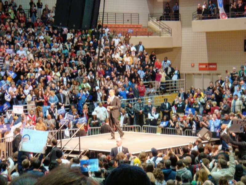 February rally in Cincinnati, Ohio for his Presidential campaign.