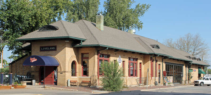 The Colorado and Southern Railway Depot, located at 405 North Railroad Avenue in Loveland, Colorado. The property is listed on the National Register of Historic Places.