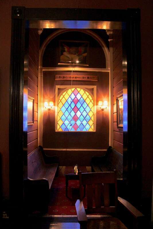 Columns Hotel, New Orleans, LA - Stained Glass Window in bar.