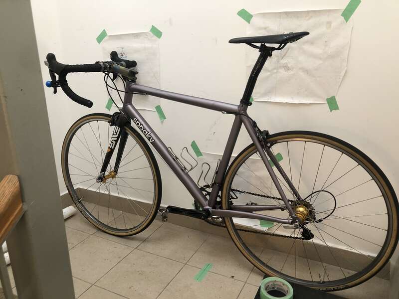 I wanted to measure the actual contact points on my three road bikes.  These were set up with a process of trial and error, just going with what feels comfortable.  Amazingly the result was within 2 cm at the bars and 1 cm at the saddle.  All three