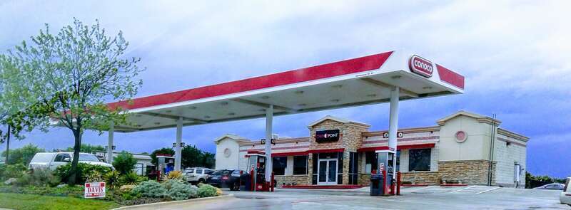 A former Conoco fuel station in Watuaga, Texas. Pictured on April 17, 2017.