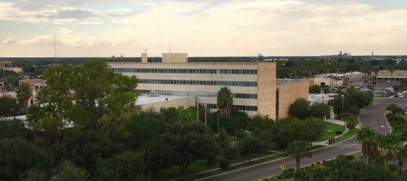 County of Hidalgo, Texas Courthouse (built circa 1954) - Eastward view.