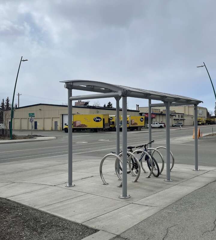 Covered bike parking