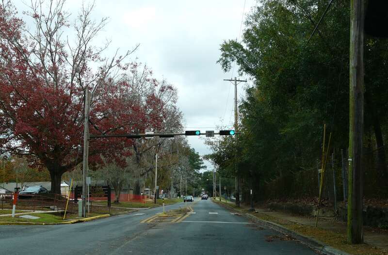 Crosswalk signal on Fourth Avenue at the LeVerne F. Payne Community Center in Tallahassee, Florida.