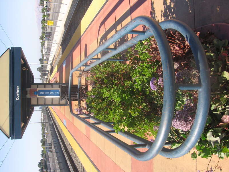 The Curtner (VTA) light rail station in San José, California, USA.