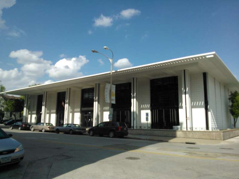 Davenport Public Library Main Branch located in downtown Davenport, Iowa.  The building was designed by Edward Durell Stone and opened in 1968.