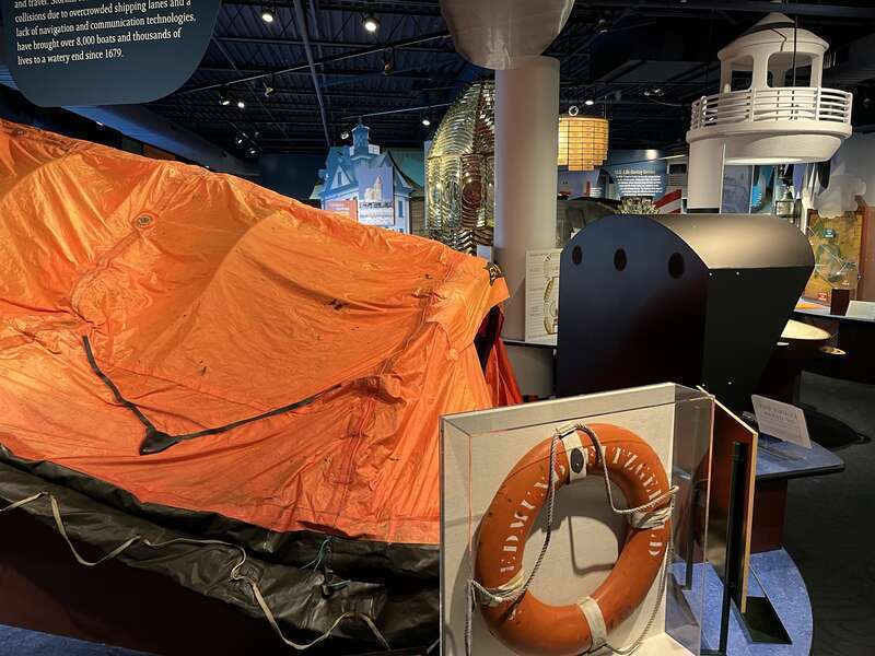 Edmund Fitzgerald Liferaft at the National Museum of the Great Lakes