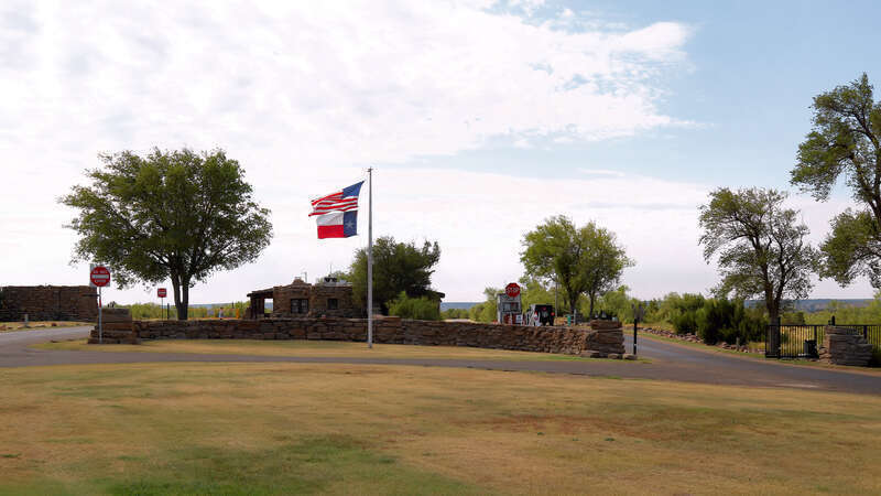 The entrance area to Palo Duro Canyon State Park in Randall County, Texas, United States.