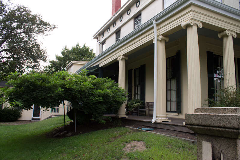 Ezekiel Sawin House A view of the yard to the south of the Ezekial Sawin House.