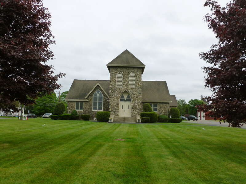 First Congregational Church, located at 785 South Main Street Raynham, Massachusetts 02767.  Northwest (front) side of building shown.