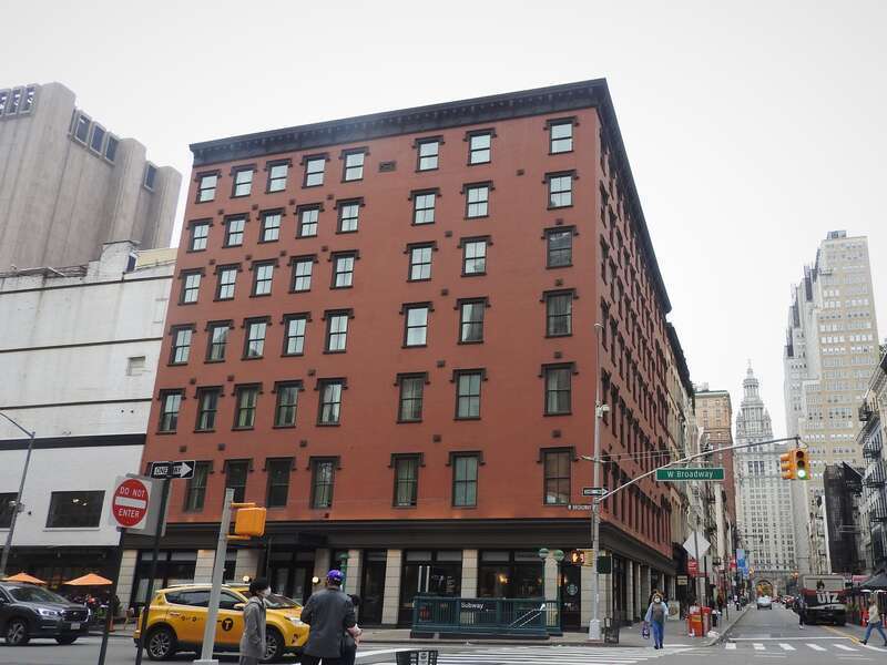 Looking east at Frederick Hotel