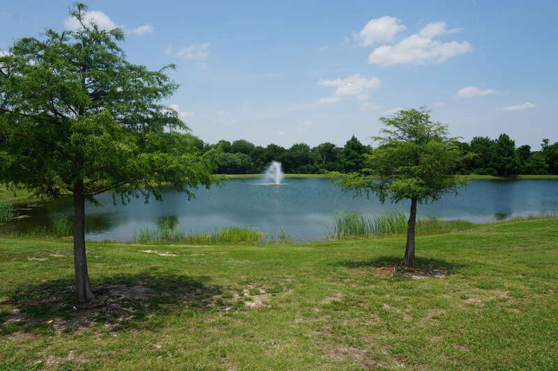 The pond at Frisco Commons in Frisco, Texas (United States).