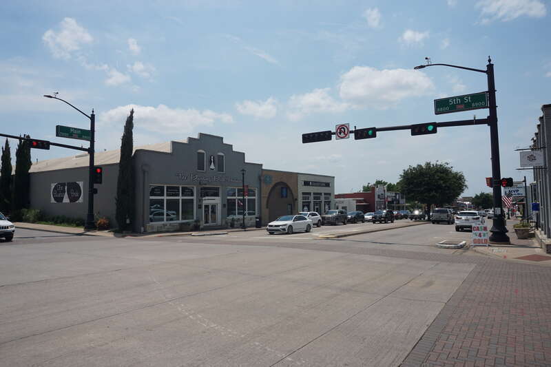Main Street in Frisco, Texas (United States).