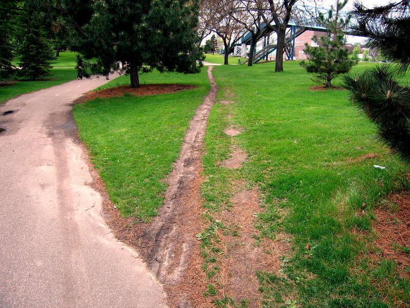 from the bridge to the path