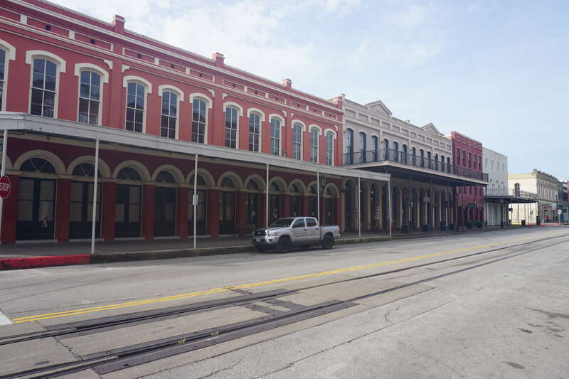 The Strand Historic District in Galveston, Texas (United States).