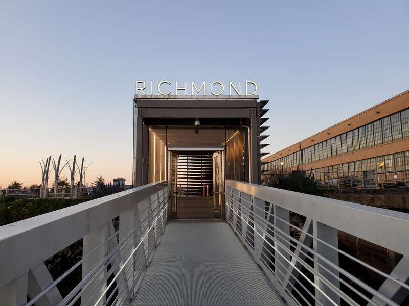 The gangway at Richmond Ferry Terminal in March 2021
