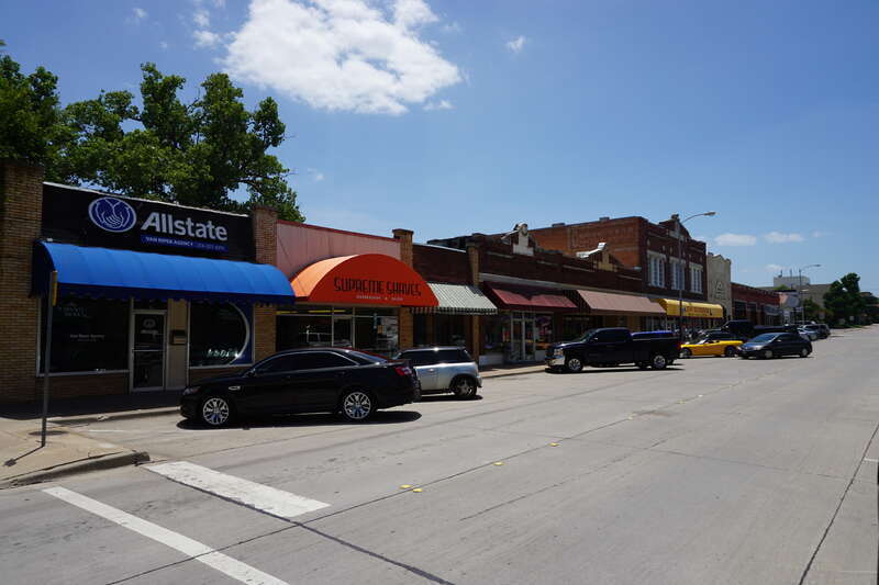 Main Street in Garland, Texas (United States).