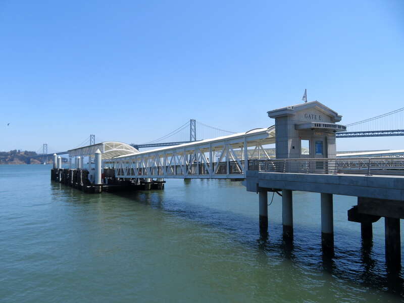 Newly-rebuilt Gate E at the Ferry Building in July 2020
