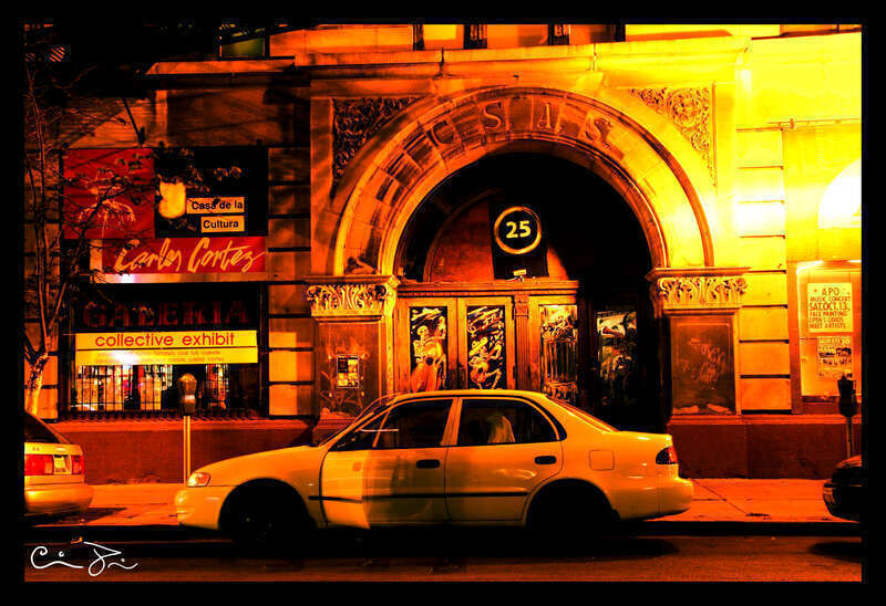 30 second exposure.  You can see him getting out of his car barely.