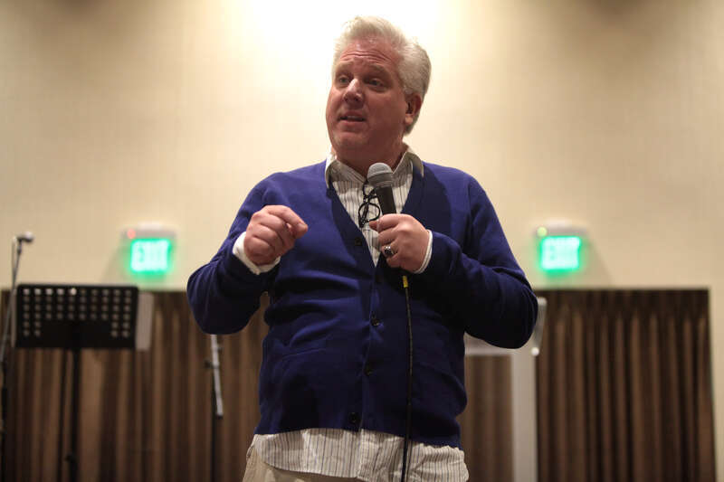 Glenn Beck speaking with attendees at an event titled &quot;An Evening Devotional on the U.S. Constitution&quot; in Mesa, Arizona. Please attribute to Gage Skidmore if used elsewhere.