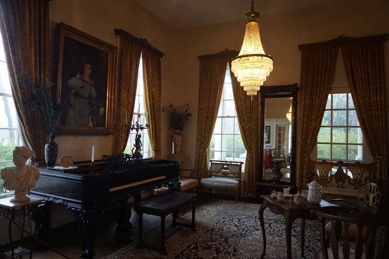The interior of the Goodman–LeGrand House in Tyler, Texas (United States).