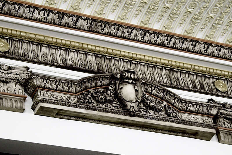 The &quot;Under Construction&quot; Grand Ballroom of the Chicago Palmer House Hilton.

Above the projection booth.