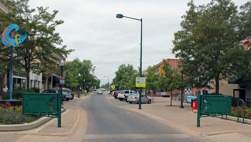 Downtown Greeley, Colorado.