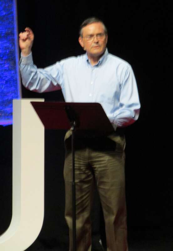 BYU professor Greg Nordin speaking at TEDxBYU.