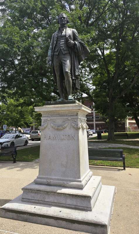 Statue of Alexander Hamilton at Paterson Great Falls, NJ