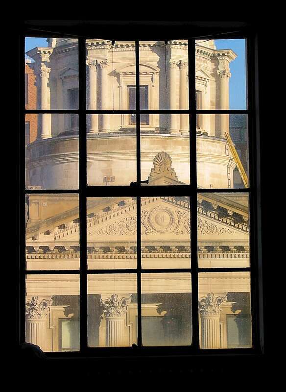 View of the 1903 neo-classical Mclean County Courthouse/Museum on the square of downtown Bloomington