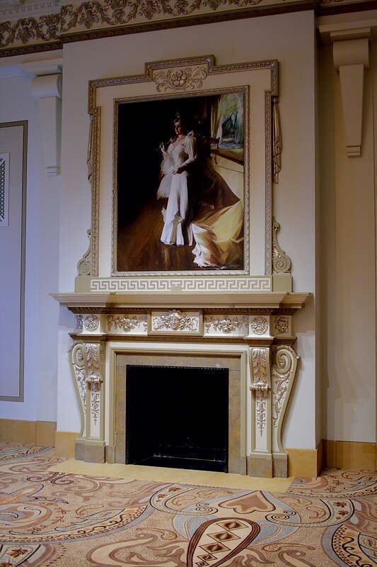 The Fireplace in the Honoré Room in the Palmer House Hilton, Chicago...

sitting atop the mantle of the fireplace is a painting of Bertha &quot;Honoré&quot; Palmer