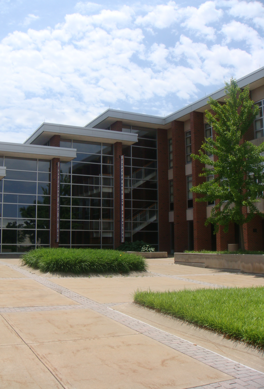 Image depicting the paved patio area behind the College of Law