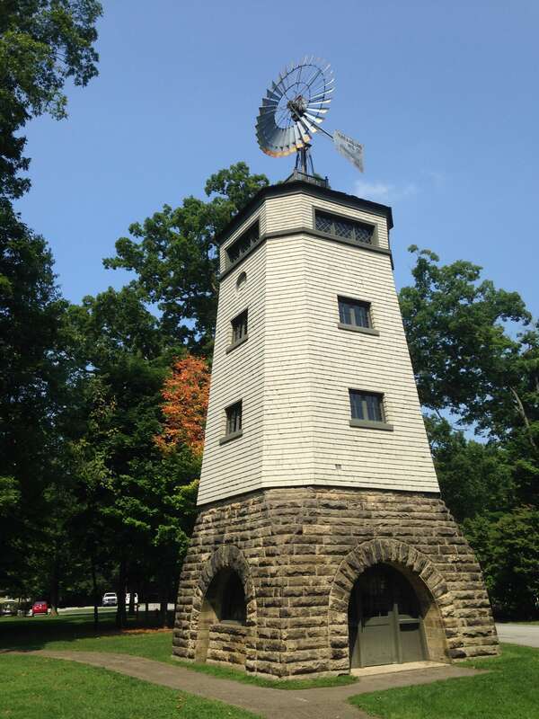 Pump house at James A. Garfield National Historic Site.