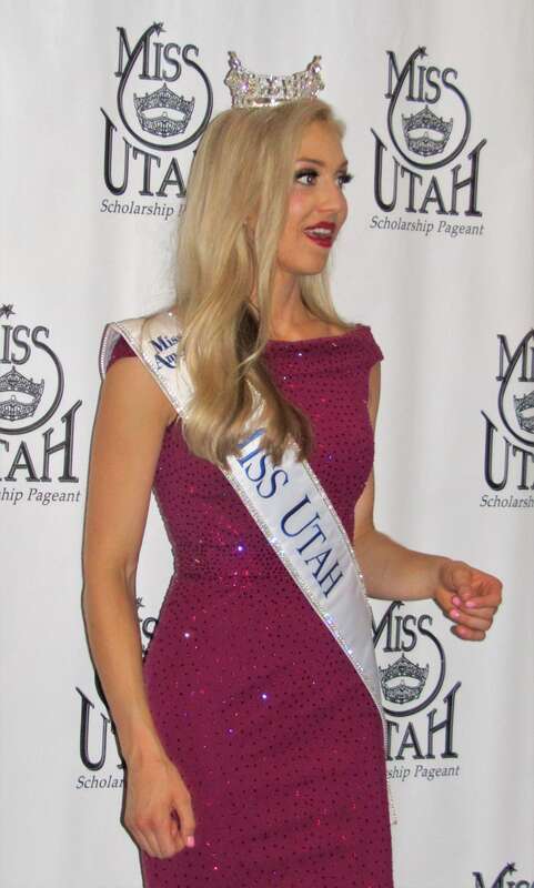 Jesse Craig, the winner of the Miss Utah pageant, at a send-off party for the 2019 Miss America competition in the SCERA Center for the Arts.