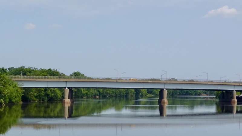 The John A. Lynch Sr. Memorial Bridge over the Raritan River in Middlesex County, New Jersey.
