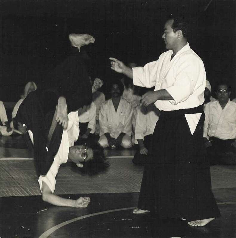 Koichi Tohei demonstrating Aikido with Jon Takagi at Arizona State University, 1974.