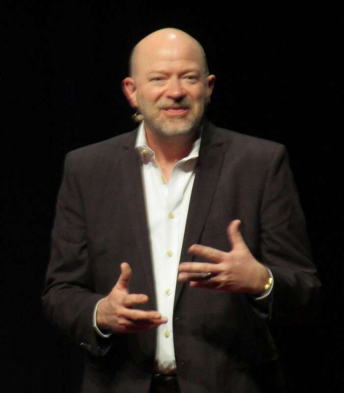 Kevin Friesen speaking at TEDxBYU 2018.