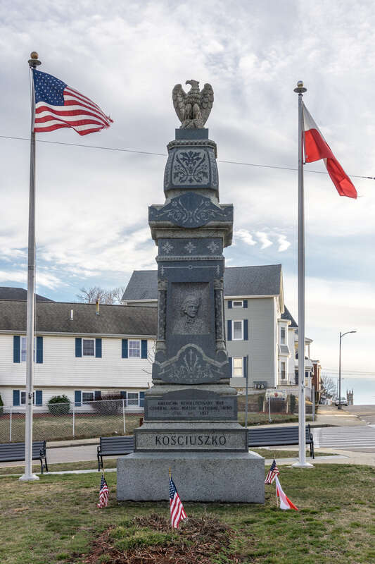 Kosciuszko Square monument in Fall River, Massachusetts.