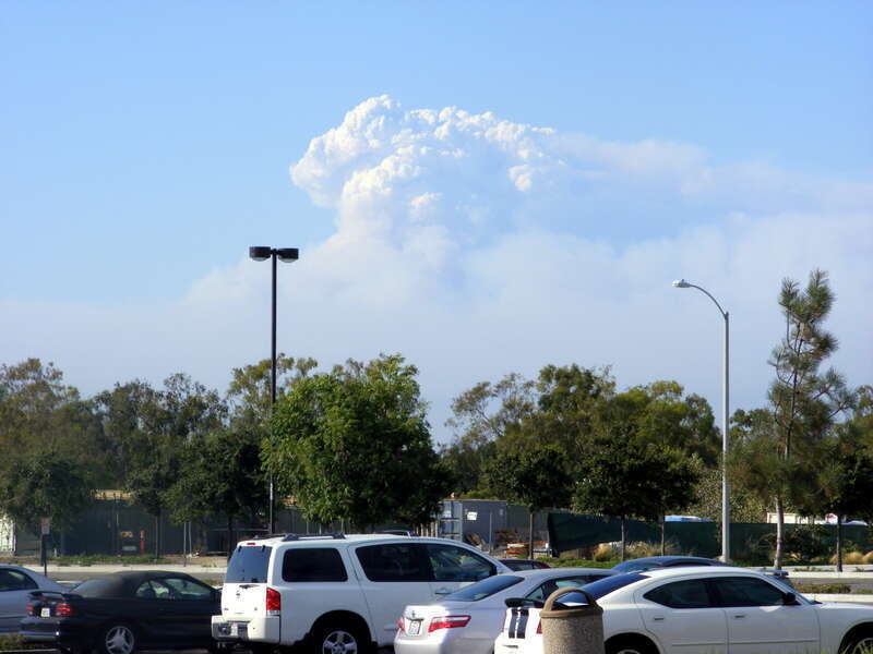 Los Angeles fires in end August 2009.

Picture taken from UC Irvine