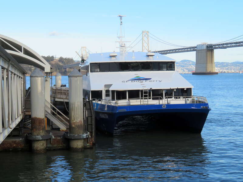 MV Peralta at Gate E at the Ferry Building in December 2018