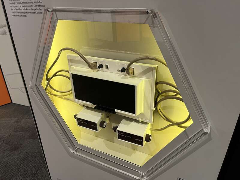 Magnavox Odyssey on display at the Game Changers exhibit at Imagination Station in Toledo, Ohio.