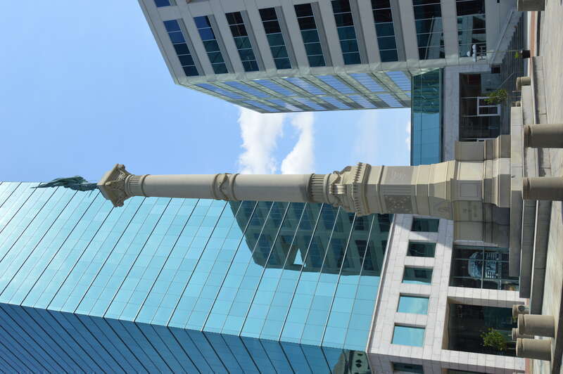 The 1907 Confederate monument on Main Street at Commercial Place in Norfolk, Virginia, United States.