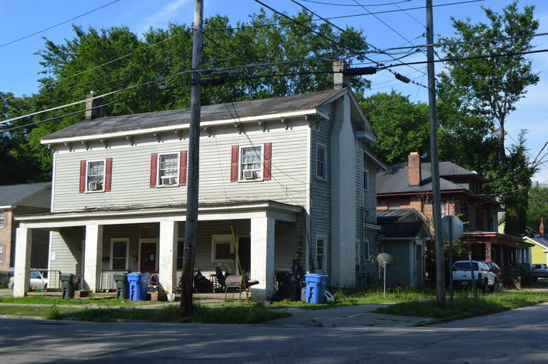 Houses on the southern side of Maplewood Avenue, seen looking west from Vance Street, in Wilson, North Carolina, United States.  This block is part of the Old Wilson Historic District, a historic district that is listed on the National Register of