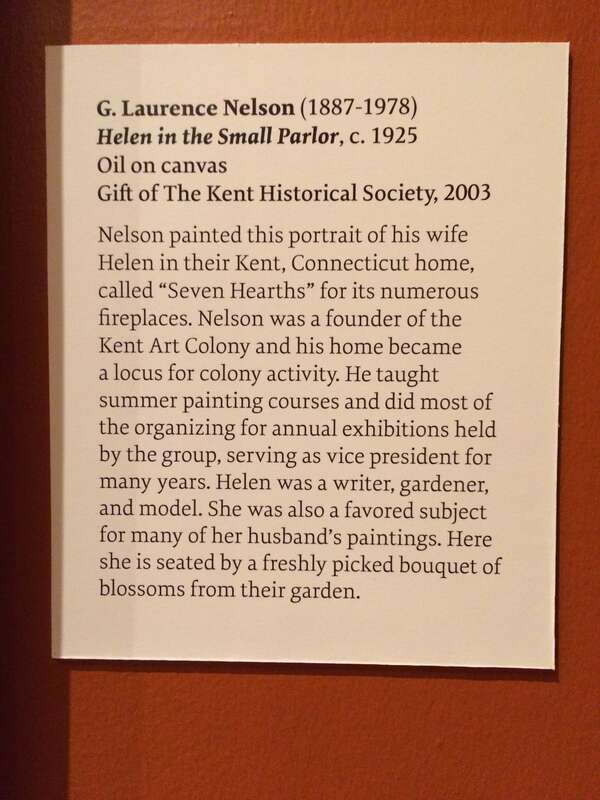 Details of the painting &quot;Helen in the Small Parlor&quot;, 1925, by G. Laurence Nelson