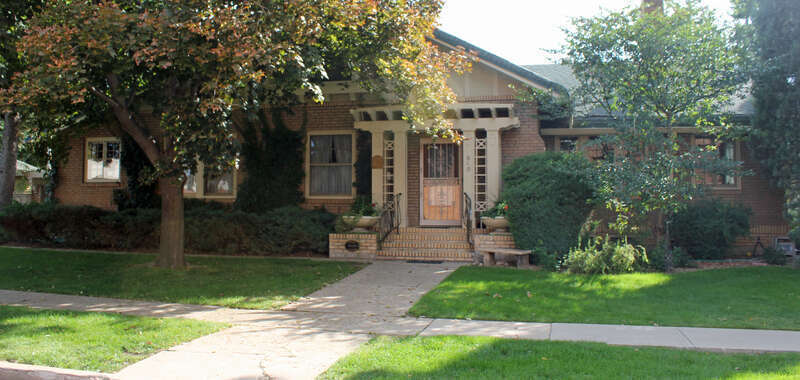 The Maude Stanfield Harter Borland House, located at 610 North Jefferson Avenue in Loveland, Colorado. The property is listed on the National Register of Historic Places.