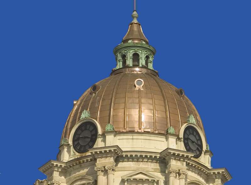 The Dome of the McLean County Courthouse after its renovation