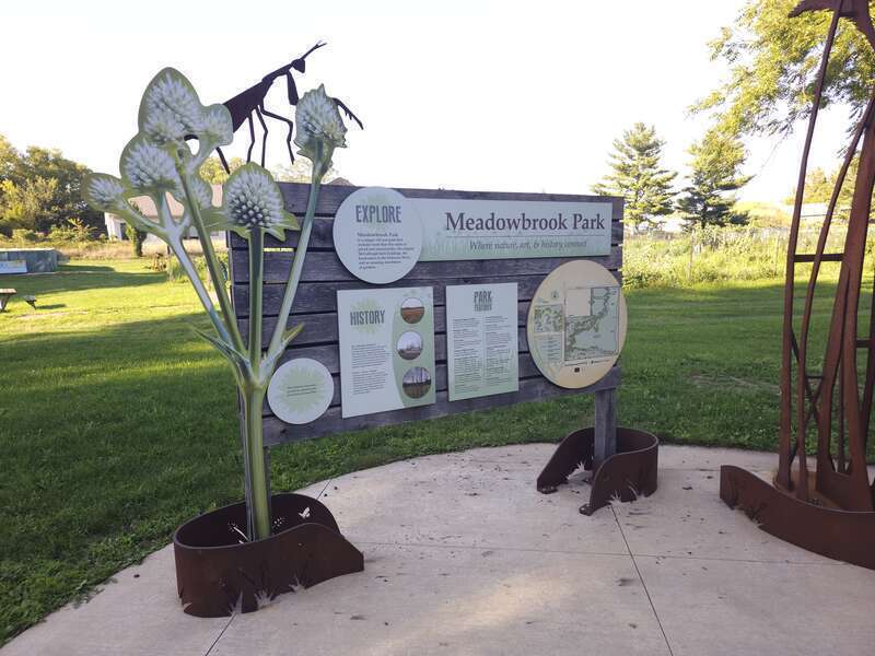 Directory sign for Meadowbrook Park in Urbana, Illinois