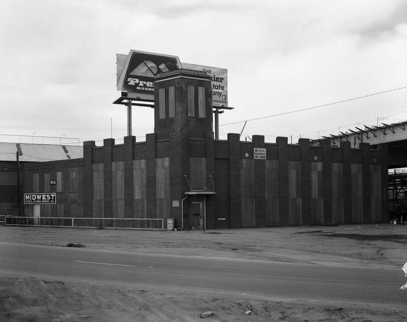 Exterior of the original building at the Midwest Steel and Iron Works Company Complex, located at 25 Larimer Street in the northwest corner of Lincoln Park neighborhood, Denver, Colorado, United States.  Built in 1906, it is listed on the National