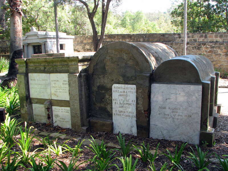 Cemetery of the Mission Santa Barbara, Santa Barbara, California, USA