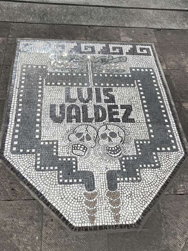 Mosaic Tribute to Luis Valdez at Mexican Heritage Plaza, San Jose